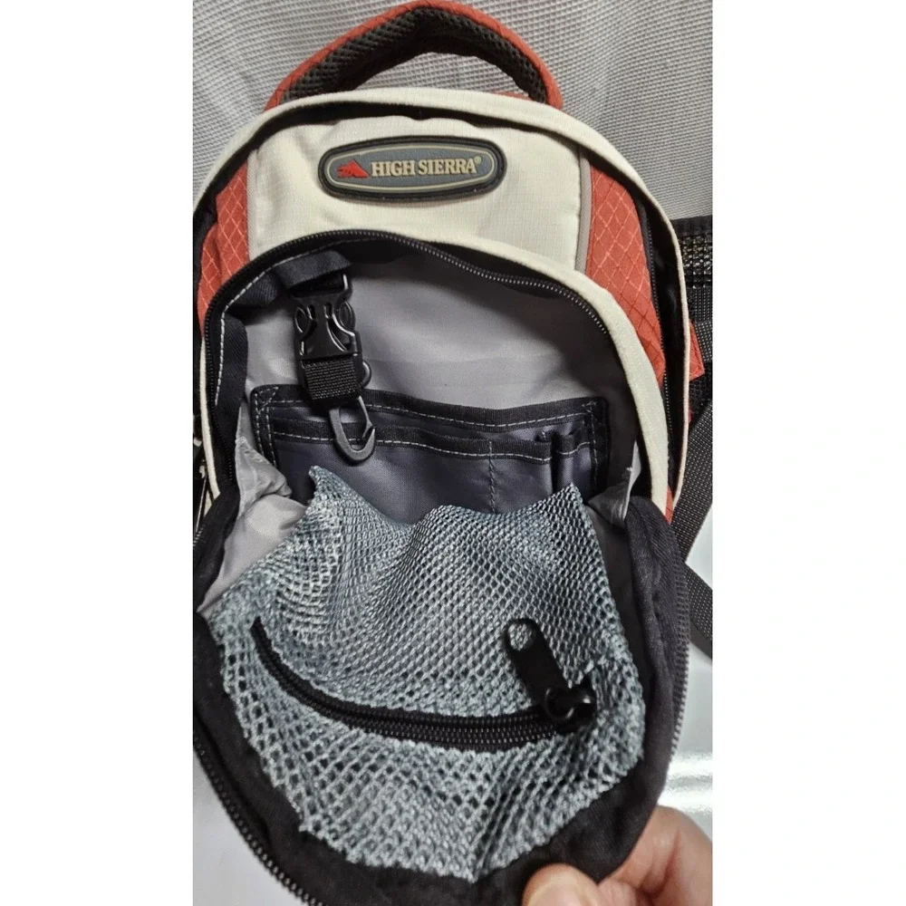 High Sierra Small Backpack in Cream, Rust and Black